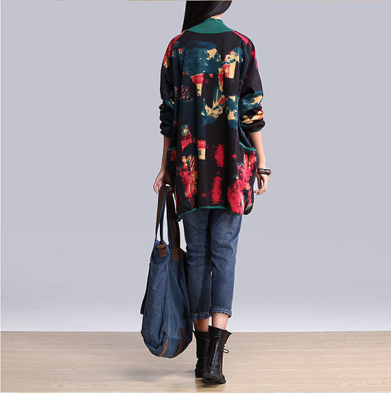 Korean Cotton Long Sleeves Top with Surplice Design