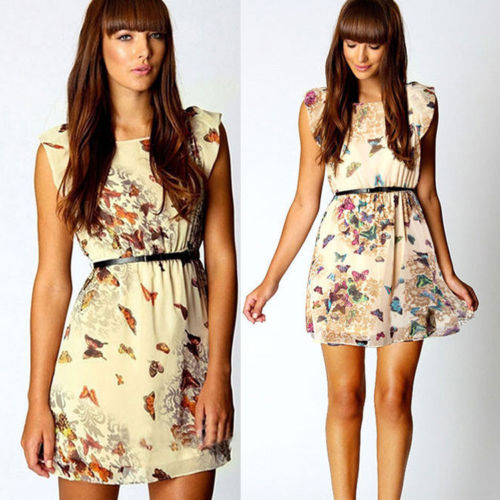 Belted Floral Butterfly Sw..